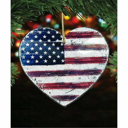 INSTRUMENTO Flag Land that I Love Wooden Magnet Wall Decor IN2976083